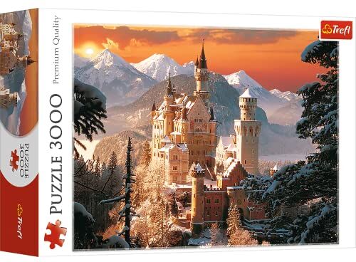 Trefl d'inverno 3000 Elementi, qualità Premium, per Adulti e Bambini dai 15 Anni Puzzle, Colore Castello d'inverno Neuschwanstein-Germania, TR