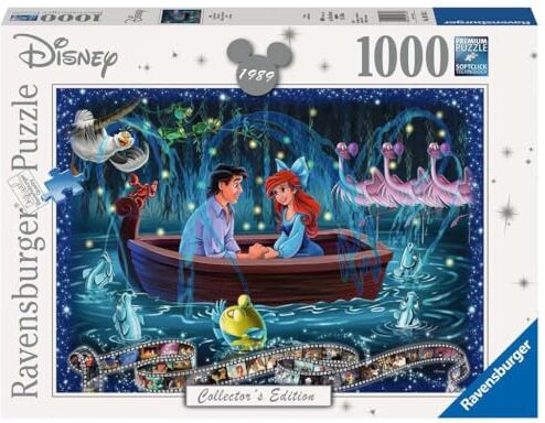 Ravensburger Puzzle Disney Classic la Sirenetta, Collezione Disney Collector's Edition, 1000 Pezzi, Idea regalo, per Lei o Lui, Puzzle Adulti