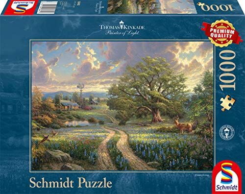 Kinkade, Thomas -Puzzle da 1.000 Spiele  Thomas Kinkade, Vita di Campagna, Puzzle da 1000 Pezzi, Multicolore