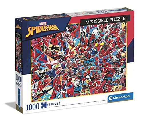 Clementoni Impossible Puzzle-Spider-Man Puzzle, Medium, 1000 pezzi, Multicolor,