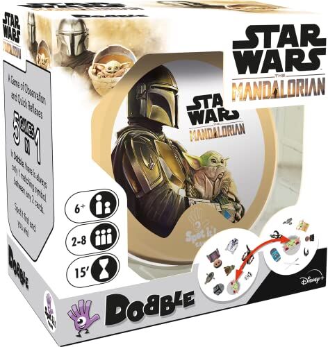 Asmodee , Dobble Star Wars Mandalorian , Card Game , Ages 6+ , 2-8 Players , 15 Minutes Playing Time