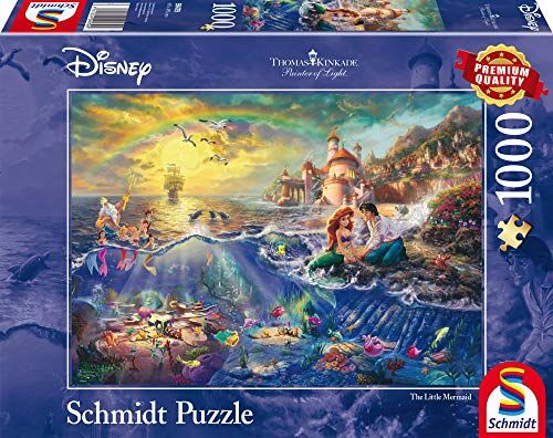 Schmidt , Thomas Kinkade: Disney The Little Mermaid Puzzle 1000pc, Puzzle, Ages 12+, 1 Players