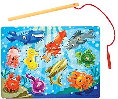 Melissa & Doug Gioco in Legno La Pesca magnetica, Giocattoli per lo Sviluppo, Giocattoli in Legno, Puzzle, Regalo per Bambino e Bambina di 3 4 5 6 anni