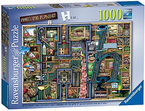 Ravensburger Puzzle Colin Thompson Awesome Alphabet H, Collezione Colin Thompson, 1000 Pezzi, Idea regalo, per Lei o Lui, Puzzle Adulti