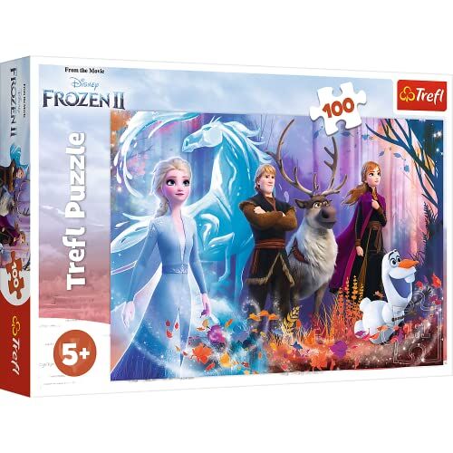 Trefl 100 Elementi, Magia del Paesaggio Ghiacciato, per Bambini dai 5 Anni Puzzle, Colore Disney Frozen 2,
