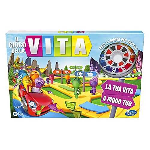 Hasbro Il Gioco della Vita, Un Gioco Adatto A Tutta La Famiglia per 2-4 Giocatori, Gioco da Tavolo per Bambini dagli 8 Anni in su
