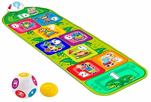 Chicco Tappeto Musicale Bambini Jump & Fit Playmat, Gioco Elettronico e Interattivo con Luci e Suoni, Gioco della Campana per Casa e all'Aperto, 2 Modalità, 150 cm, Giochi per Bambini 2-5 Anni