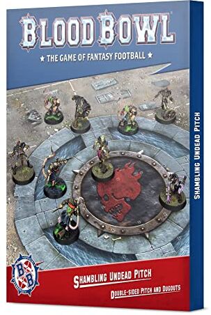 Games Workshop Giochi Workshop Blood Bowl Seconde Saison : Deck de Cartes Team Shambling Undead Pitch & Dugouts (it)