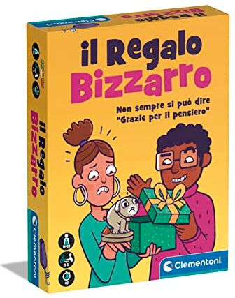 Clementoni Tavolo-Party Game, Il Regalo bizzarro-Mazzo di Carte, Gioco di società Adulti, 3-6 Giocatori-Made in Italy, , Colore Italiano, Small