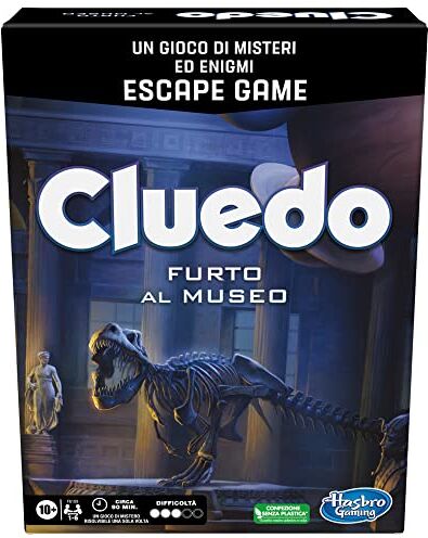 Hasbro Cluedo Escape Furto al Museo, un gioco di misteri ed enigmi in versione Escape Game, gioco da tavolo cooperativo per le famiglie, dai 10 anni in su, 1-6 giocatori (Versione in Italiano)