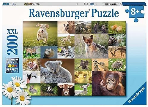 Ravensburger Puzzle I cuccioli del mondo, 200 Pezzi XXL, Età Raccomandata 8+ Anni