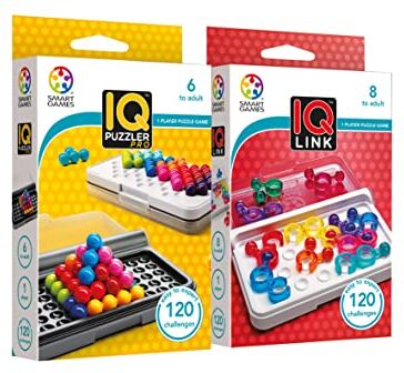 Ludilo Smart Games Iq Puzzler Pro + Iq Link, Giochi Di Logica, Rompicapo Bambini E Rompicapo Adulti, Puzzle 8 Anni Bambina E Bambino, Giochi Bambina 6 Anni Femmina