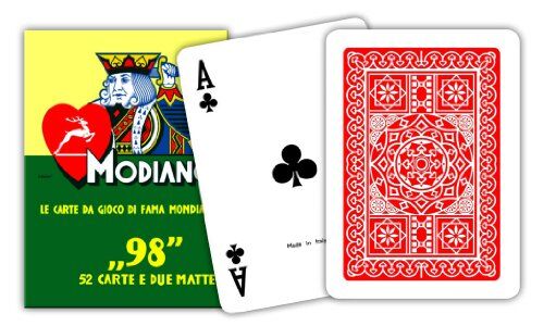 Modiano Poker 98, Carte da Gioco, Rosso