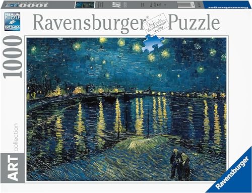 Ravensburger Puzzle Van Gogh: Notte Stellata 70x50 cm Puzzle 1000 pezzi Puzzle adulti e Ragazzi facile da comporre Puzzle Quadri Famosi da Esporre Puzzle Arte Educativo