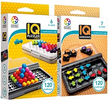 Ludilo Smart Games Iq Puzzler Pro + Iq Arrows, Giochi Di Logica, Rompicapo Bambini E Rompicapo Adulti, Puzzle Bambini 7 Anni, Giochi Bambina 6 Anni Femmina E Femmnino