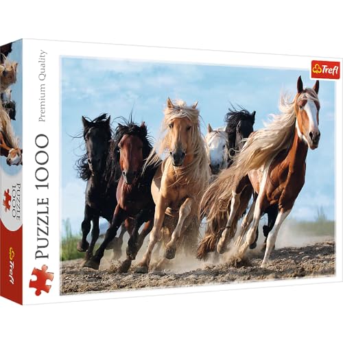 Trefl 916  Die gallopierenden Pferde EA 1000 Teile, Premium Quality, für Erwachsene und Kinder ab 12 Jahren 1000pcs Horses, Coloured