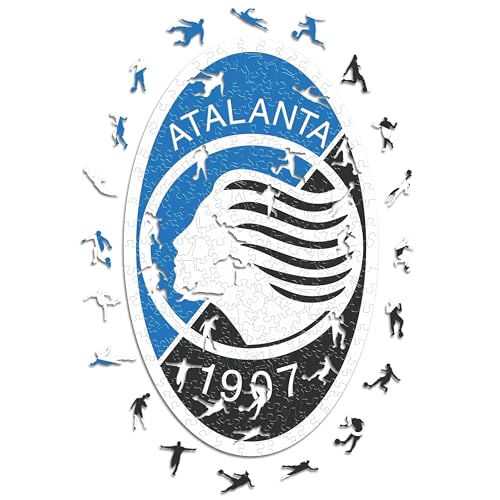 Iconic Puzzles , Atalanta Logo, Prodotto ufficiale, Puzzle di Legno per Adulti e Bambini, Legno 100% Sostenibile, Taglia L 500 Pezzi