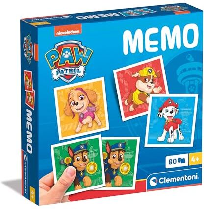 Clementoni Memo Paw Patrol Gioco Di Memoria E Associazione, Carte Da Accoppiare, Gioco Educativo Bambini 4 Anni, Gioco Di Carte, Gioco Da Tavolo Bambini, Made In Italy