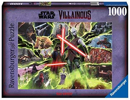 Ravensburger Puzzle Star Wars Villainous: Asajj Ventress, Collezione Villainous, 1000 Pezzi, Idea regalo, per Lei o Lui, Puzzle Adulti