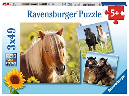 Ravensburger - Cavalli 3 Puzzle da 49 Pezzi, Multicolore, 8011