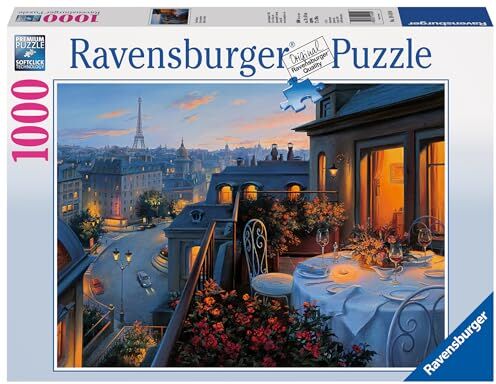 Ravensburger Puzzle Balcone a Parigi, 1000 Pezzi, Idea regalo, per Lei o Lui, Puzzle Adulti