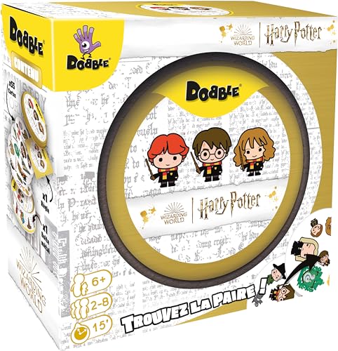 Asmodee Dobble Harry Potter Giochi da tavolo Giochi di carte Famiglia e Bambini dai 6 anni in poi 2-8 giocatori Versione Francese