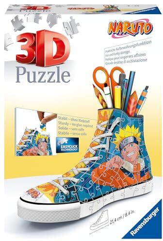 Ravensburger 3D Puzzle Portapenne Sneaker Naruto, 108 Pezzi, 8+ Anni