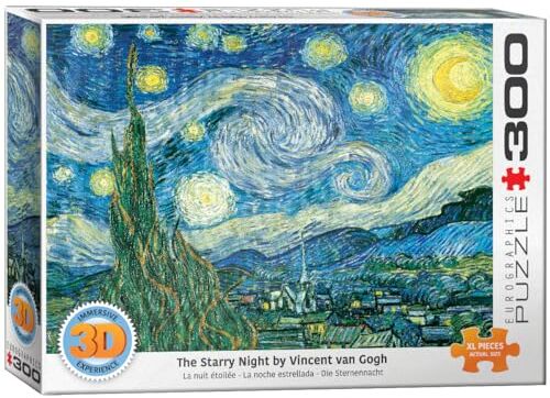 -3D – La Notte Stellata Gogh Vincent Van Puzzle, Large Pieces, 6331-1204