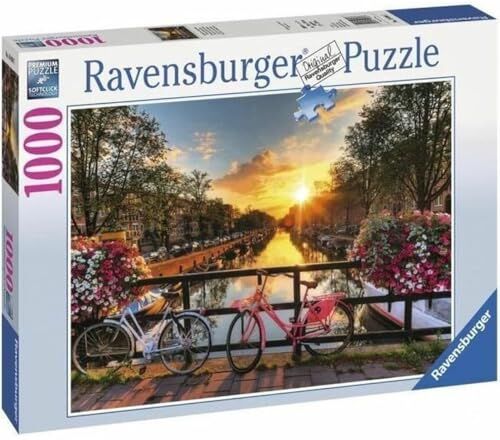 Ravensburger Puzzle 1000 Pezzi, Biciclette ad Amsterdam, Collezione Paesaggi & Foto, Jigsaw Puzzle per Adulti, Puzzle  Stampa di Alta Qualità