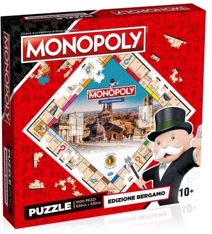 Hasbro Winning Moves Puzzle, Tabellone Monopoly Bergamo, 1000 pezzi