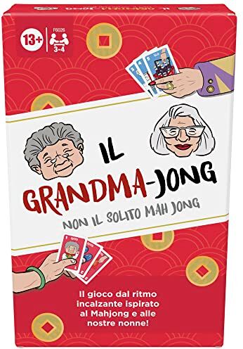 Hasbro Il Grandma-Jong, Un Gioco di Carte dal Ritmo incalzante per 3-4 Giocatori, Ispirato al Mahjong e a 2 Nonne, Gioco per la Famiglia, Divertente Gioco per Le Feste, dai 13 Anni in su