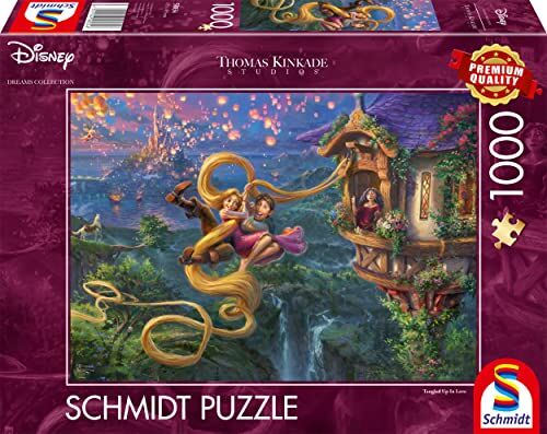 Schmidt Spiele Thomas Kinkade, Disney, Rapunzel Tangled Up in Love, puzzle da 1000 pezzi