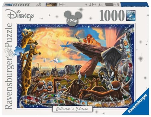 Ravensburger Puzzle Disney Classic Il Re Leone, Collezione Disney Collector's Edition, 1000 Pezzi, Idea regalo, per Lei o Lui, Puzzle Adulti