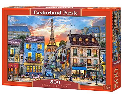 Castorland - Streets of Parigi, Puzzle da 500 Pezzi, Multicolore, 35 x 25 x 5 cm,