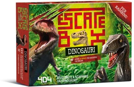 Asmodee Escape Box: Dinosauri Divertente Gioco in Scatola per Organizzare una Caccia al Tesoro, 2-5 Giocatori, 8-12 Anni, Edizione in Italiano