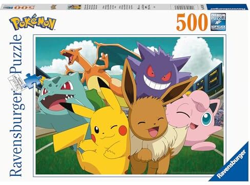 Ravensburger Puzzle Pokemon allo Stadio, Puzzle da 500 pezzi, Puzzle Adulti Esclusiva Amazon