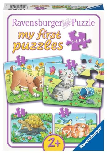 Ravensburger Puzzles,My First Simpatici Animali Domestici Puzzle, Singolo, Colore Bianco, Large,