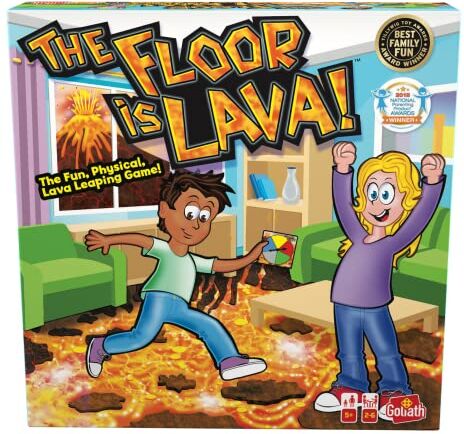 GOLIATH The Floor is Lava!, Giochi da Tavolo dai 5 Anni in Su, Gioco Interattivo per Bambini e Adulti, Promuove L'Attività Fisica e Accende l' Immaginazione