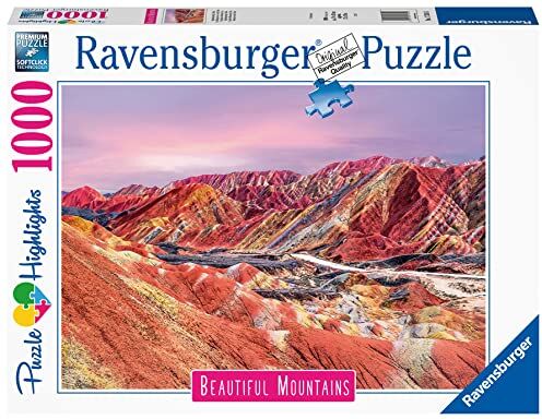 Ravensburger Puzzle Montagne Arcobaleno, Cina, Collezione Beautiful Mountains, 1000 Pezzi, Idea regalo, per Lei o Lui, Puzzle Adulti