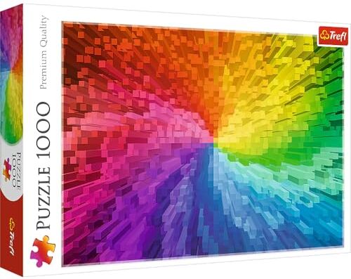 Trefl 1000 Elementi, colorato, colori dell'arcobaleno, transizione cromatica uniforme, te, intrattenimento creativo, regalo, divertimento, classici Puzzle, Gradient,