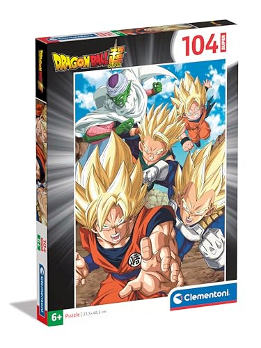 Clementoni - Dragon Ball Supercolor Ball-104 Pezzi Bambini 6 Anni, Cartoni Animati, Manga, Anime, Puzzle Supereroi, Made in Italy, Multicolore,