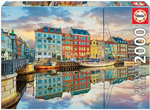 Educa Puzzle da 2000 pezzi per adulti   Copenaghen Porta di Copenhagen. Misura assemblato: 96 x 68 cm. Include colla FIX puzzle. Da 14 anni ()