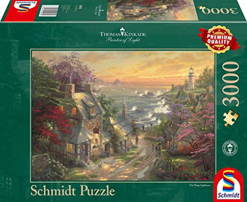 Kinkade, Thomas Thomas Kinkade, little village by the lighthouse, 3000 piece puzzle, Multicolore