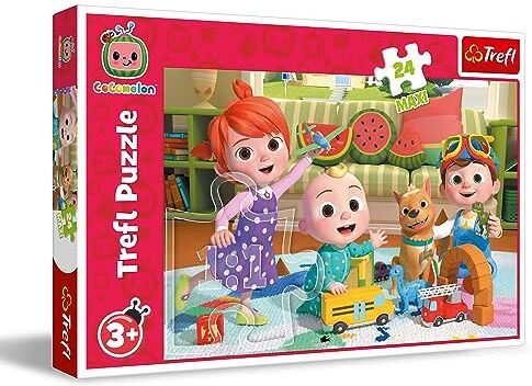 Trefl Cocomelon, Pronti per l'Avventura 24 Maxi-24 Tessere Grandi, Puzzle Colorato con gli Eroi, Intrattenimento Creativo, Divertimento per Bambini dai 3 anni, Multicolore,