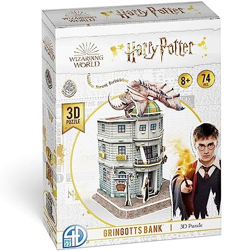 Asmodee -4D CWL Harry Potter Banca di Gringotts  Puzzle 3D  età: 8+ 1 Giocatore  Tempo di Partita: 120 MIN,