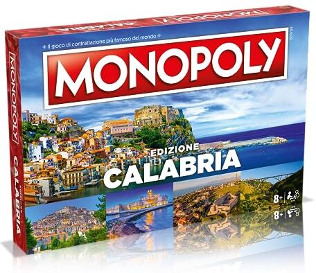 Winning Moves Monopoly I Borghi Più Belli d'Italia Calabria, Gioco da Tavolo, Edizione Italiana, Gioco per Famiglie, da 8 in su