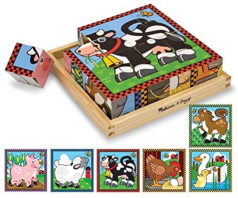 Melissa & Doug Puzzle Con Cubi In Legno  Regalo per ragazzo o ragazza