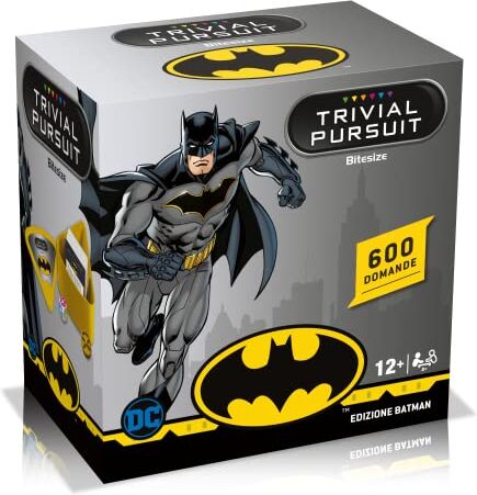 Trivial Puruit Winning Moves Batman, Pursuit bitesize, edizione italiana  Divertente gioco a domande per tutti i fan di Natman  12 anni +