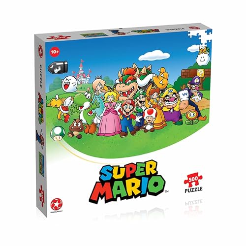 Winning Moves Brothers Super Mario and Friends-Gioco da tavolo-Puzzle-Versione Italiana, Colore 500 Pezzi, PIECES, A2103018