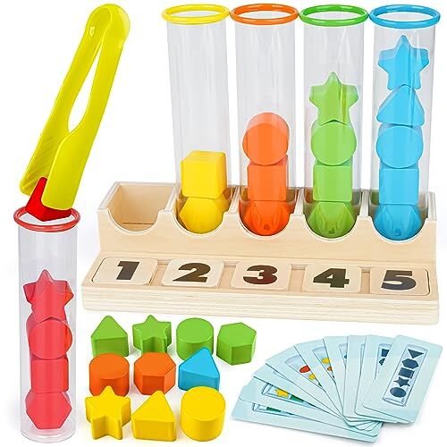 Joyreal Giochi Montessori 3 4 Anni Gioco Educativi Conteggio Corrispondenza dei Colori Abbinamento Regalo Ragazzi Ragazze 3 4 5 Anni